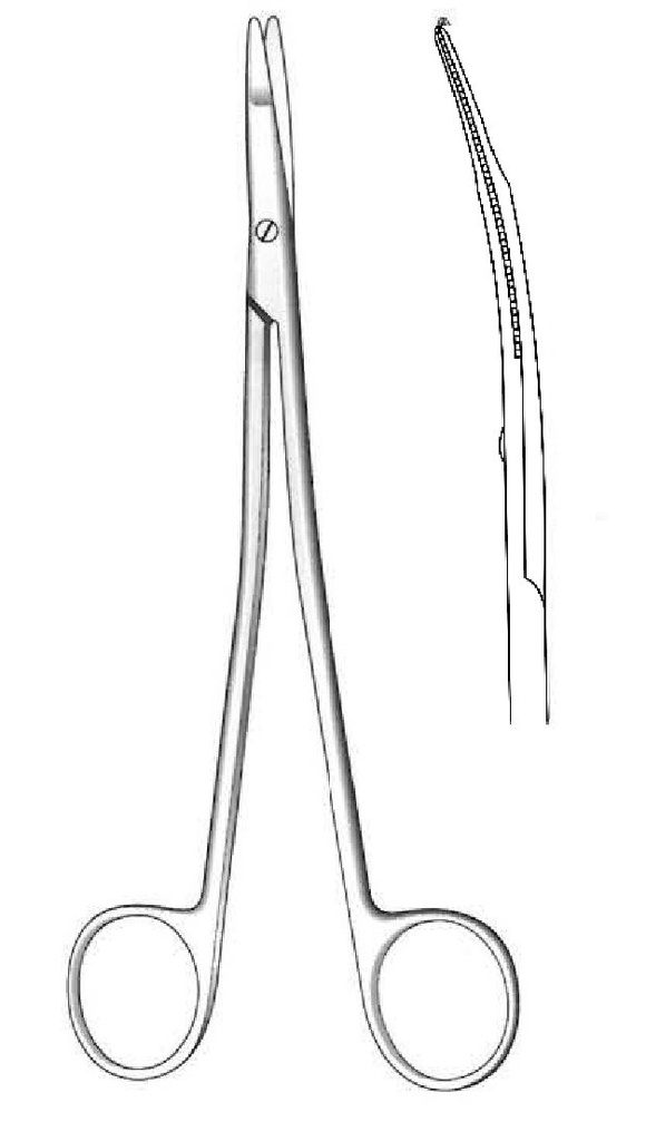 Gorney facial stretch scissors, curve