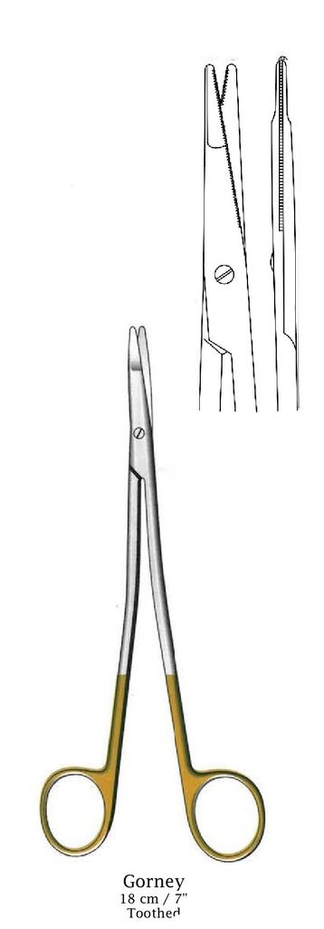 Gorney, straight facial stretch scissors, Gold TC