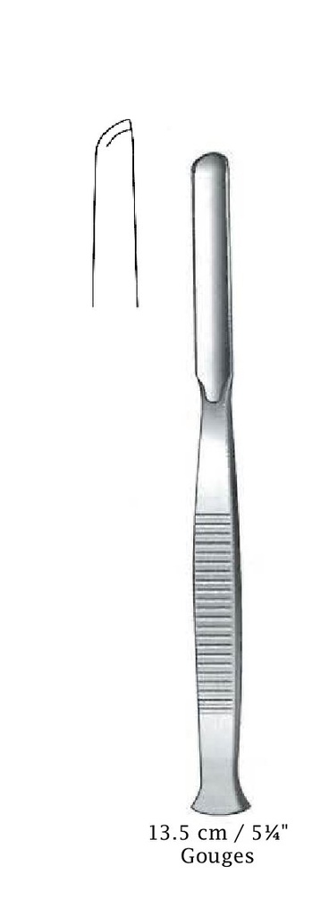 Gubia para hueso, ancho = 8 mm