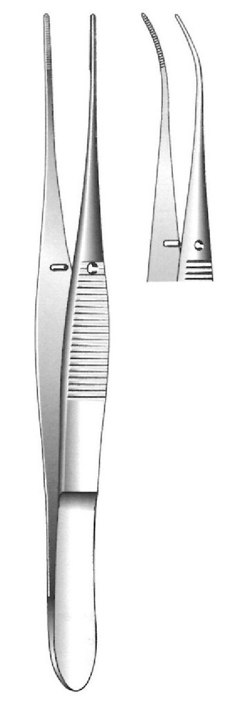 Pinza para iris de Graefe, curva - longitud = 7 cm / 2-3/4"