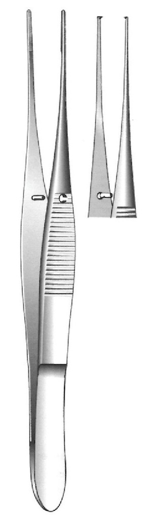 Pinza para iris de Graefe, recta, dientes 1:2 - longitud = 7 cm / 2-3/4"