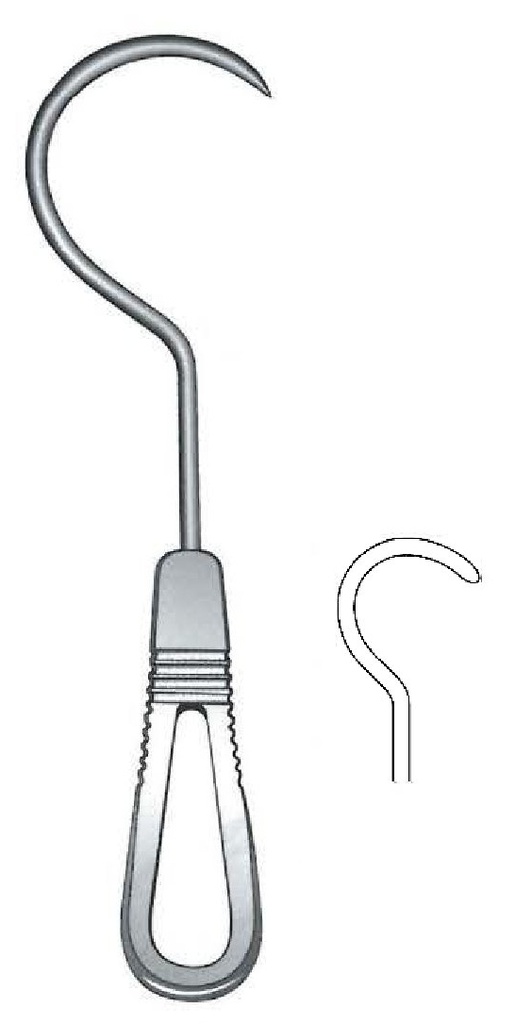 Graft, large, curved pin