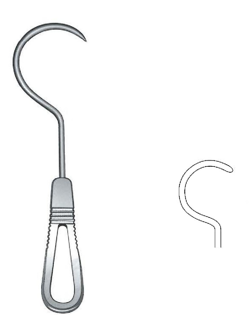 Graft pin, extra large, curved