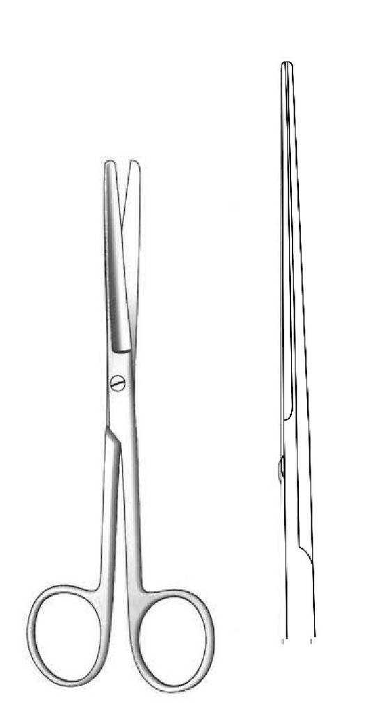 Grazil surgical scissors, blunt / blunt, straight