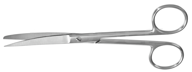 Grazil surgical scissors, sharp / blunt, curved
