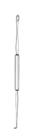 [IU-04627] Gancho y cuchara para oído Gross, desafilado - longitud = 12 cm / 4-3/4"