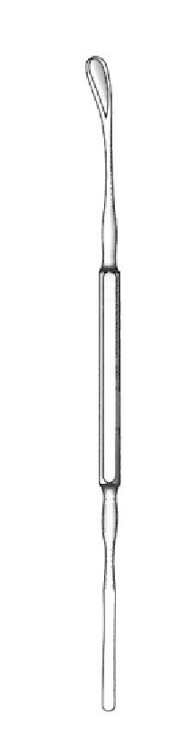 Cuchara para oído Gross, desafilado - longitud = 12 cm / 4-3/4"