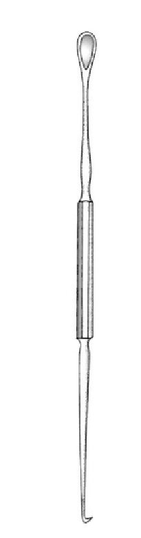 Gancho y cureta Gross, desafilado / afilado - longitud = 12 cm / 4-3/4"