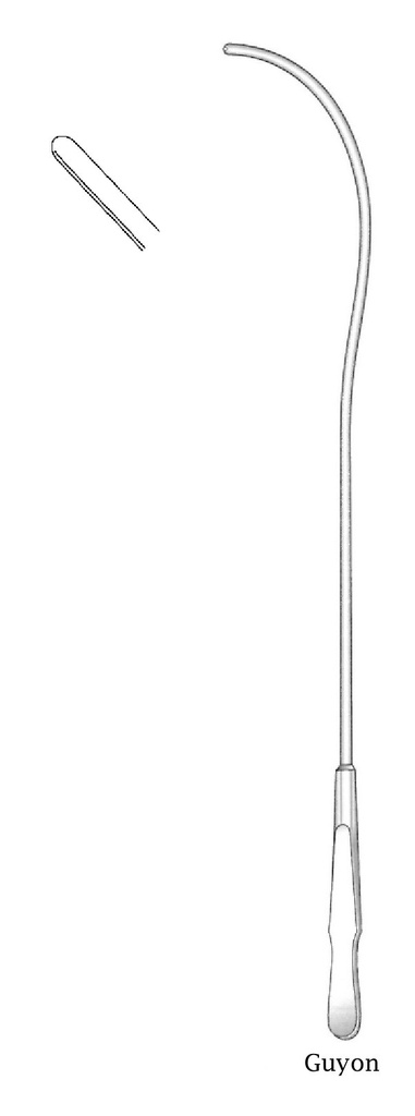 Dilatador uretral Guyon sin agujero - Fr = 23