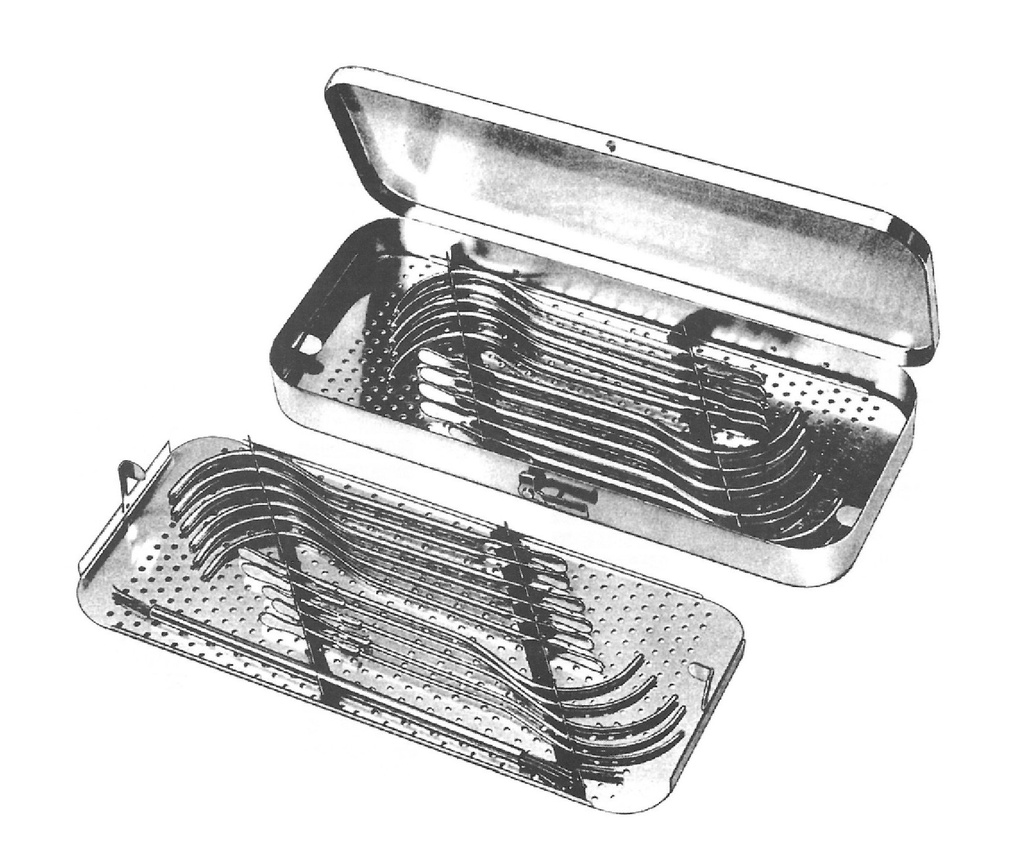 Guyon urethral dilators game with hole, game from 29, fr 8 to 36