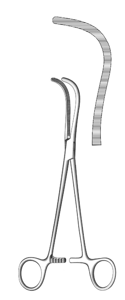 Pinza para pedículo renal Guyon - longitud = 23 cm / 9"