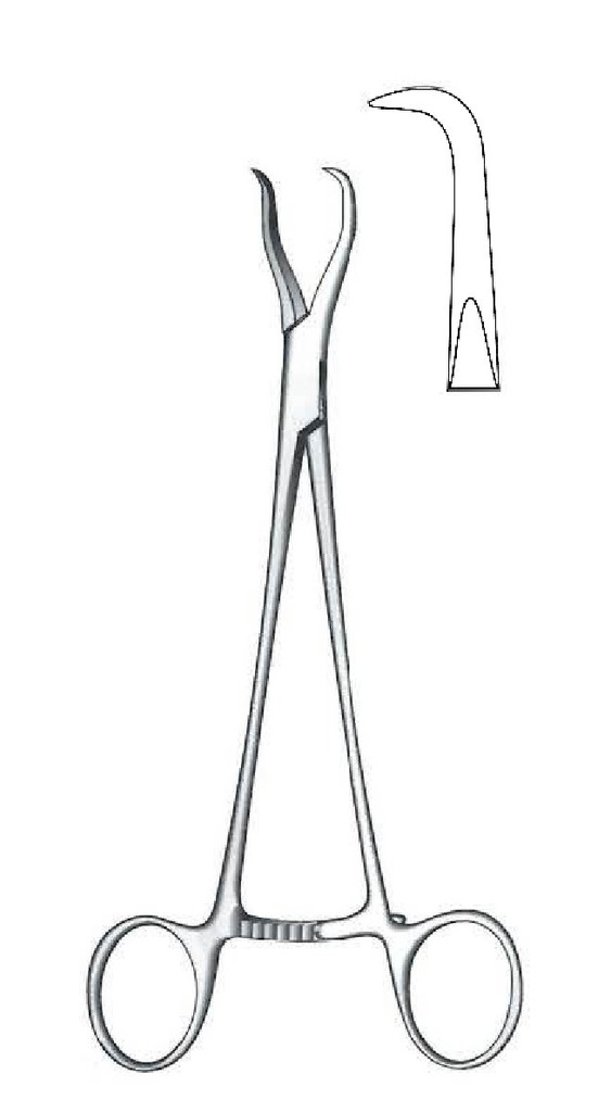 Pinza de reposición Haase para fracturas mandibulares - longitud = 16.5 cm / 6-1/2"