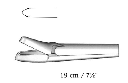 Hajak nasal cutting clamp, width = 3.4 mm