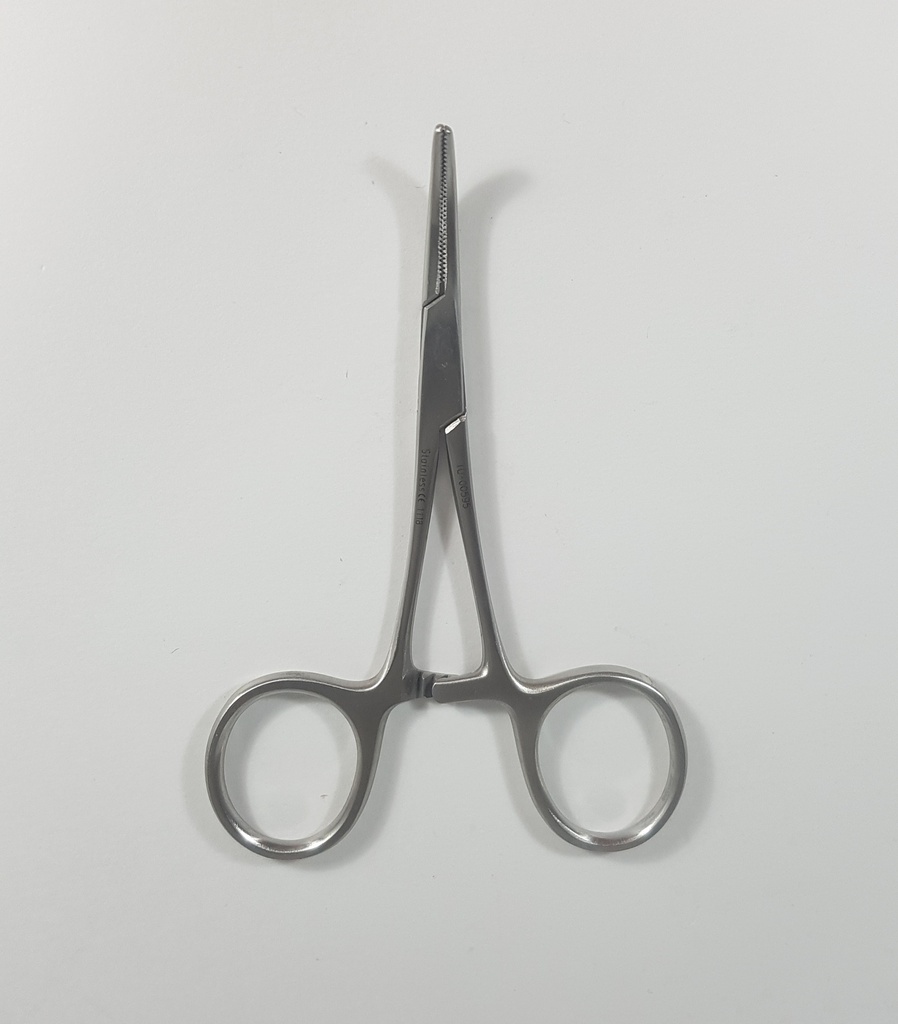 Pinza para arteria Halsted-Mosquito, curva - longitud = 10 cm / 4"