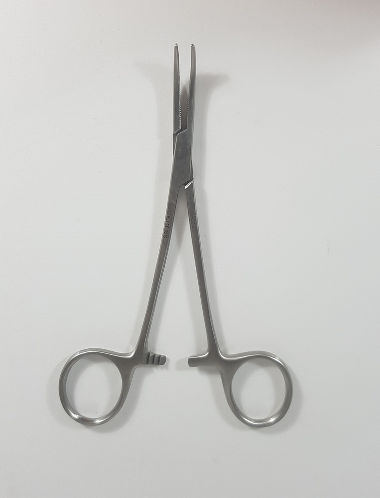 Pinza para arteria Halsted-Mosquito, curva - longitud = 12,5 cm