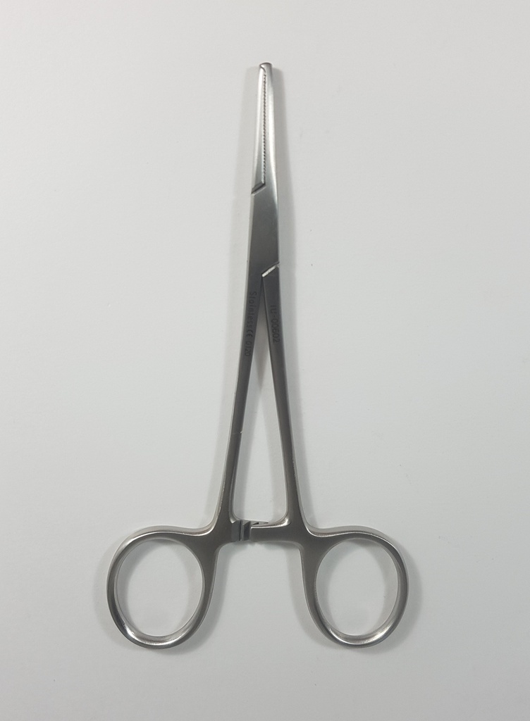 Pinza para arteria Halsted-Mosquito, recta, dientes de 1:2 - longitud = 12.5 cm / 5"