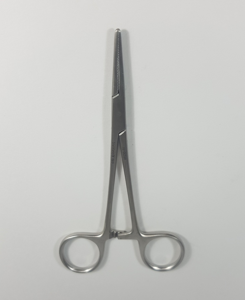 Pinza Hemostática de Halsted-Mosquito sin Dientes, Punta Recta y Mandíbulas Dentadas - Longitud de 12,5 cm
