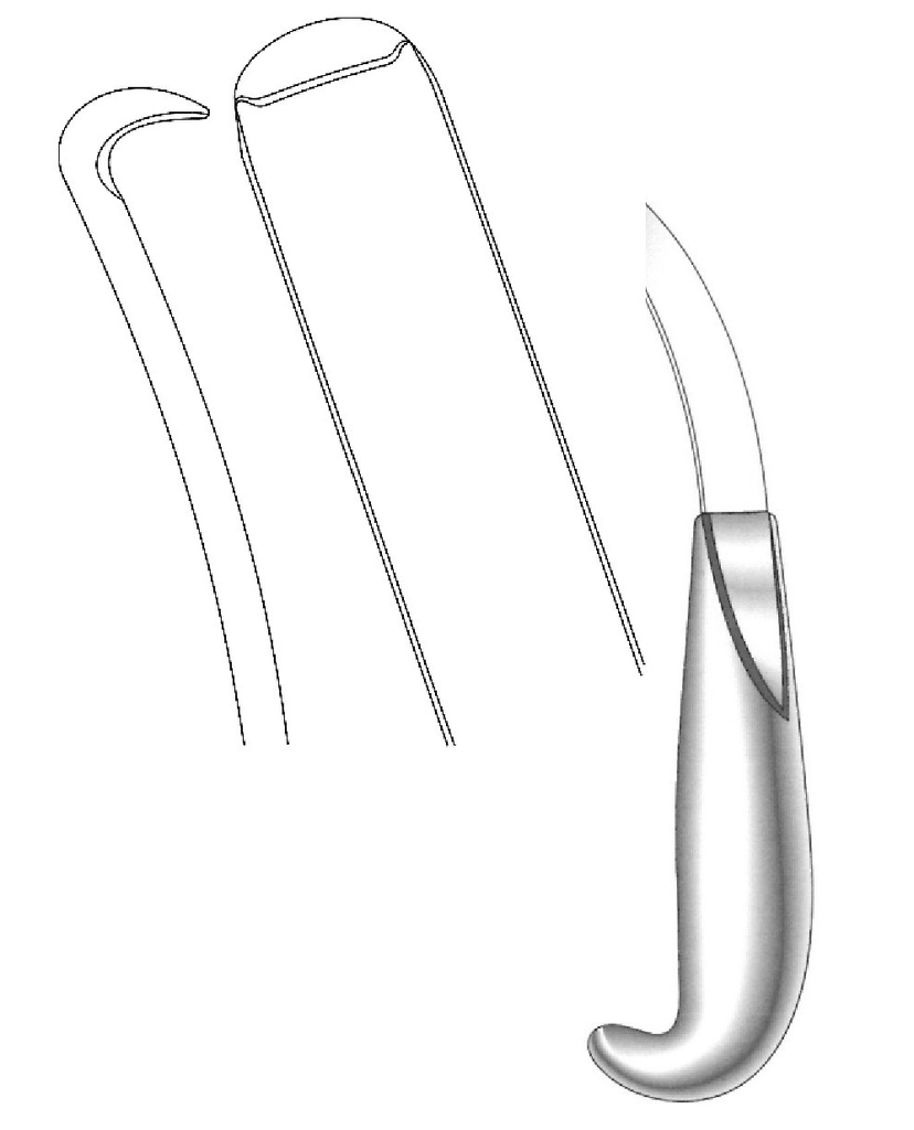 Separador para cuerpo mandibular Hargis - longitud = 18 cm / 7&quot;