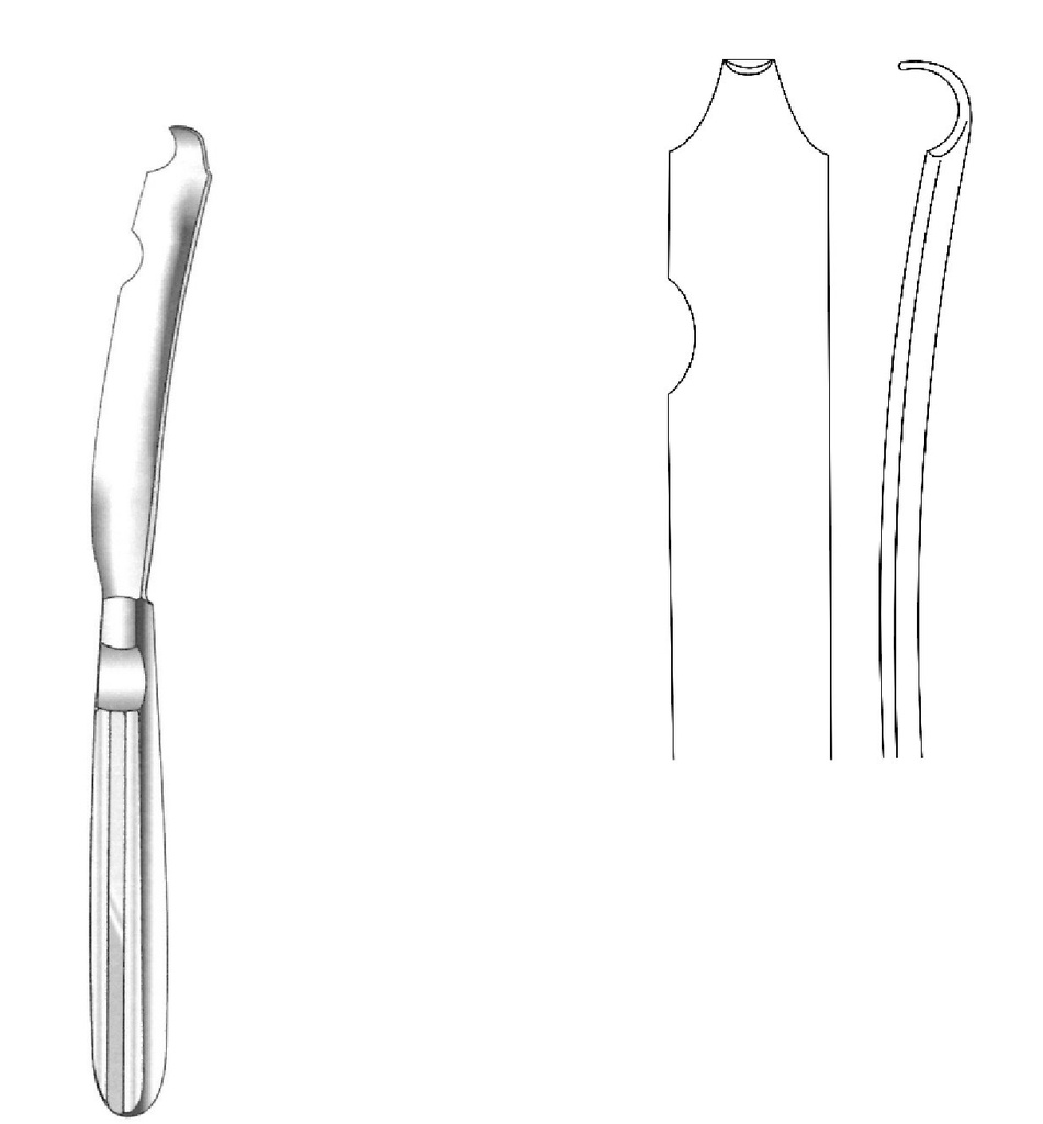 Hargis branch separator, left - length = 19.5 cm / 7-3 / 4 "