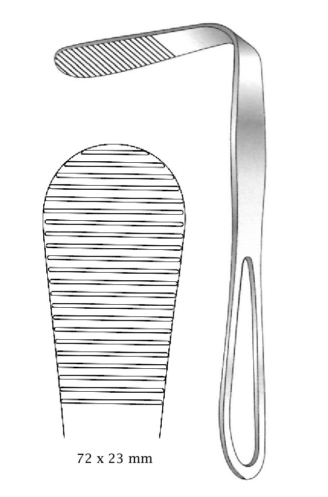 Depresor lingual Hartmann, punta = 72 x 23 mm