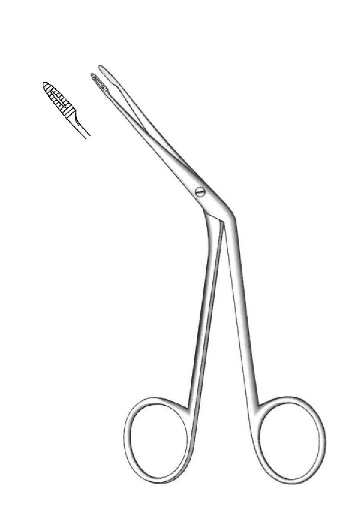 Hartmann heard polyp clamp, regular model - length = 14 cm / 5-1 / 2 "