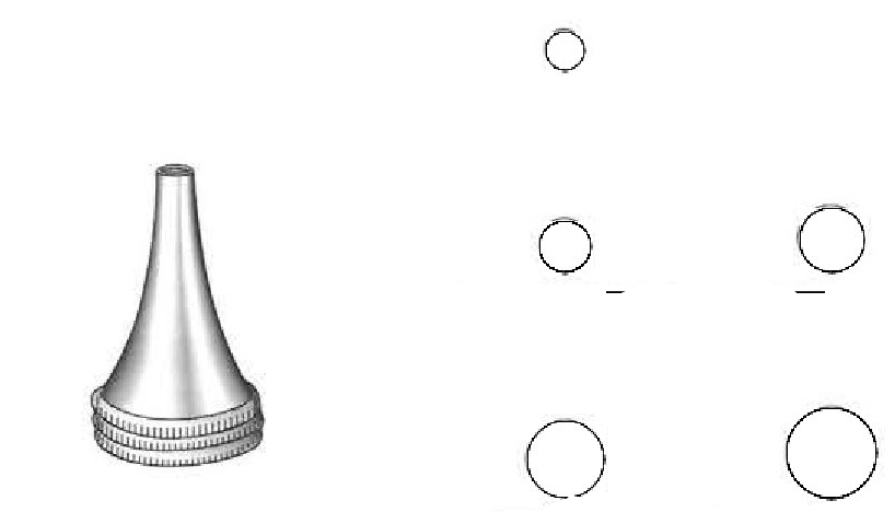 Hartmann ear speculum, set of 5.