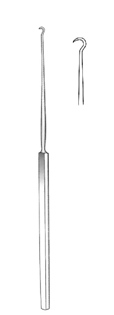 Gancho para oído Hartmann, afilado - longitud = 16 cm / 6-1/4"