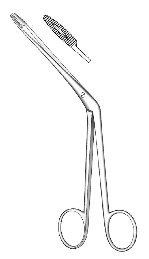 Pinza para pólipo nasal Hartmann - longitud = 20 cm / 8"