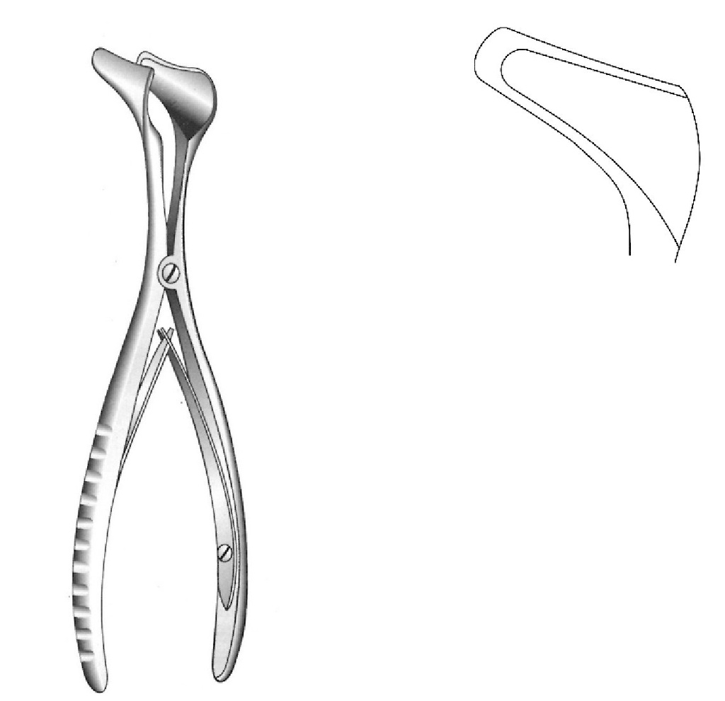 Espéculo nasal Hartmann-Halle, figura 2 - longitud = 15 cm / 6"