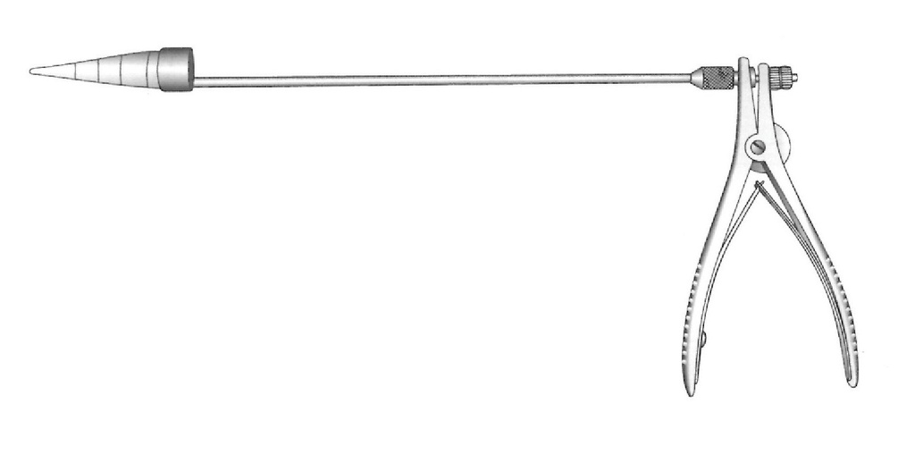Ligador hemorroidal con cono de acero inoxidable