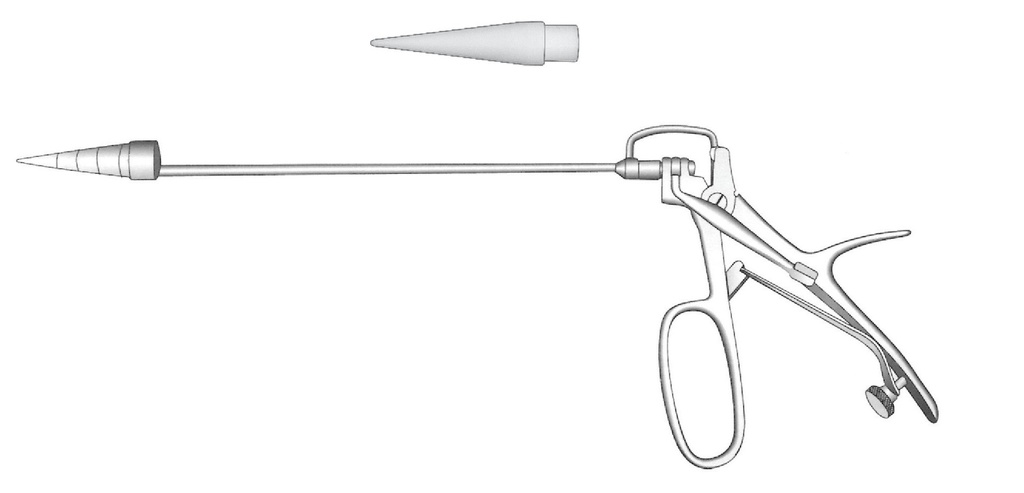 Ligador hemorroidal con cono de teflón