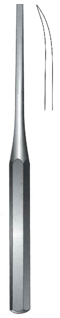 Osteótomo para hueso Hibbs-Hilder, curvo, ancho = 19 mm - longitud = 24 cm / 9-1/2"