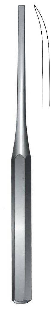 Hibbs-Hilder bone osteo, curved, wide = 16 mm-length = 24 cm / 9-1 / 2 "