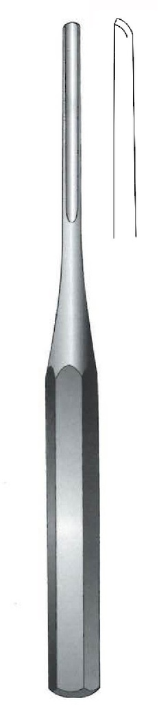 Hilder bone gouge, straight, wide = 13 mm - length = 23 cm / 9 "