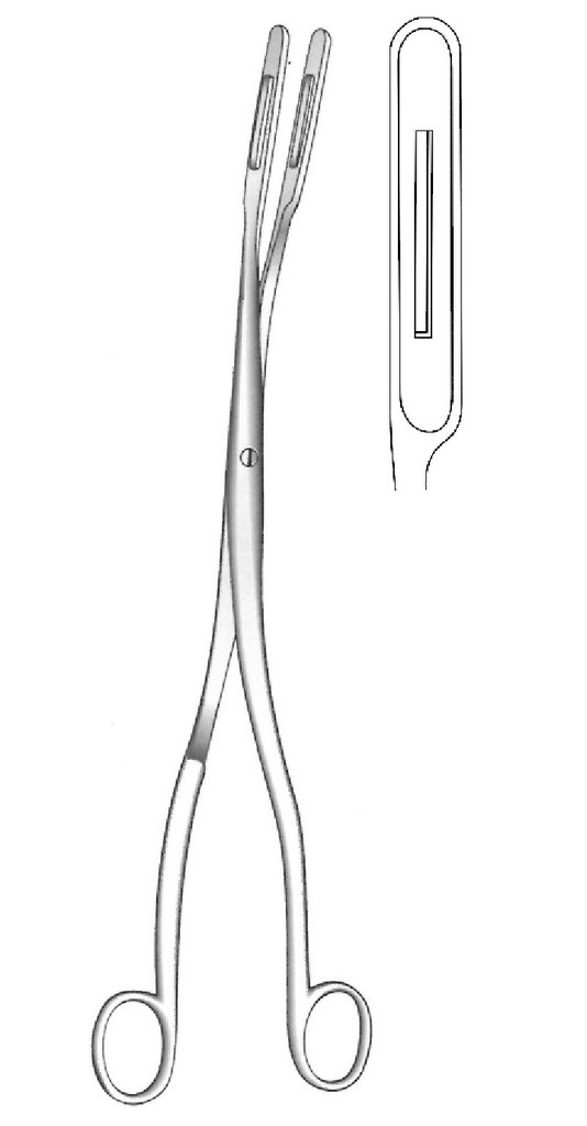 Pinza de placenta Hirst, grande