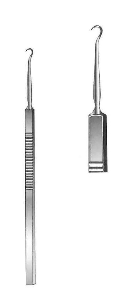 Gancho retractor, afilado, 1 diente - figura 1