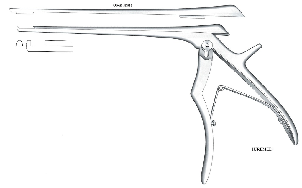 Intervertebral disc clamp, upstream, wide = 4 mm - Axis length = 20 cm