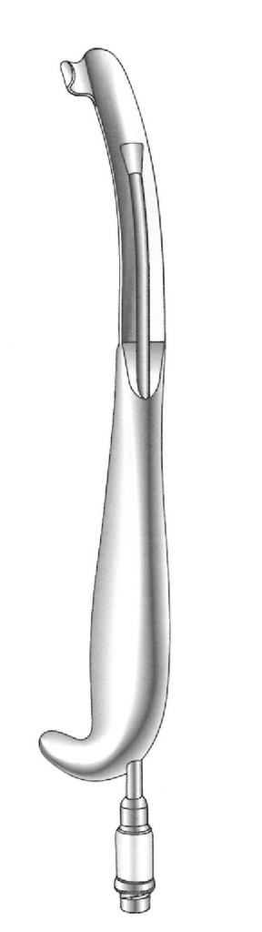 Intraoral separator with fiber optic light bearer, left