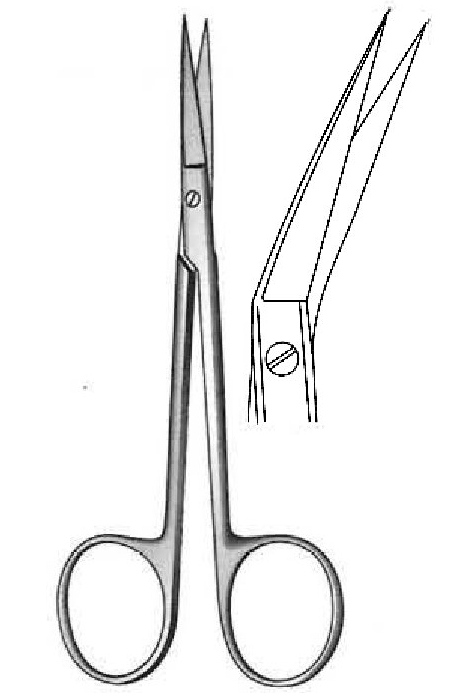 Iris surgical scissors, angled