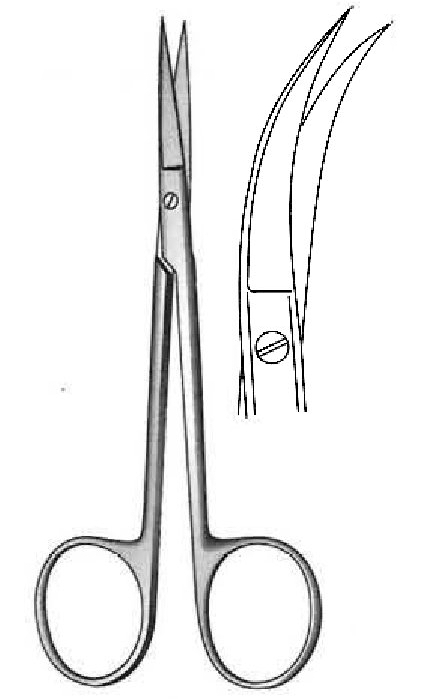 Iris surgical scissors, round