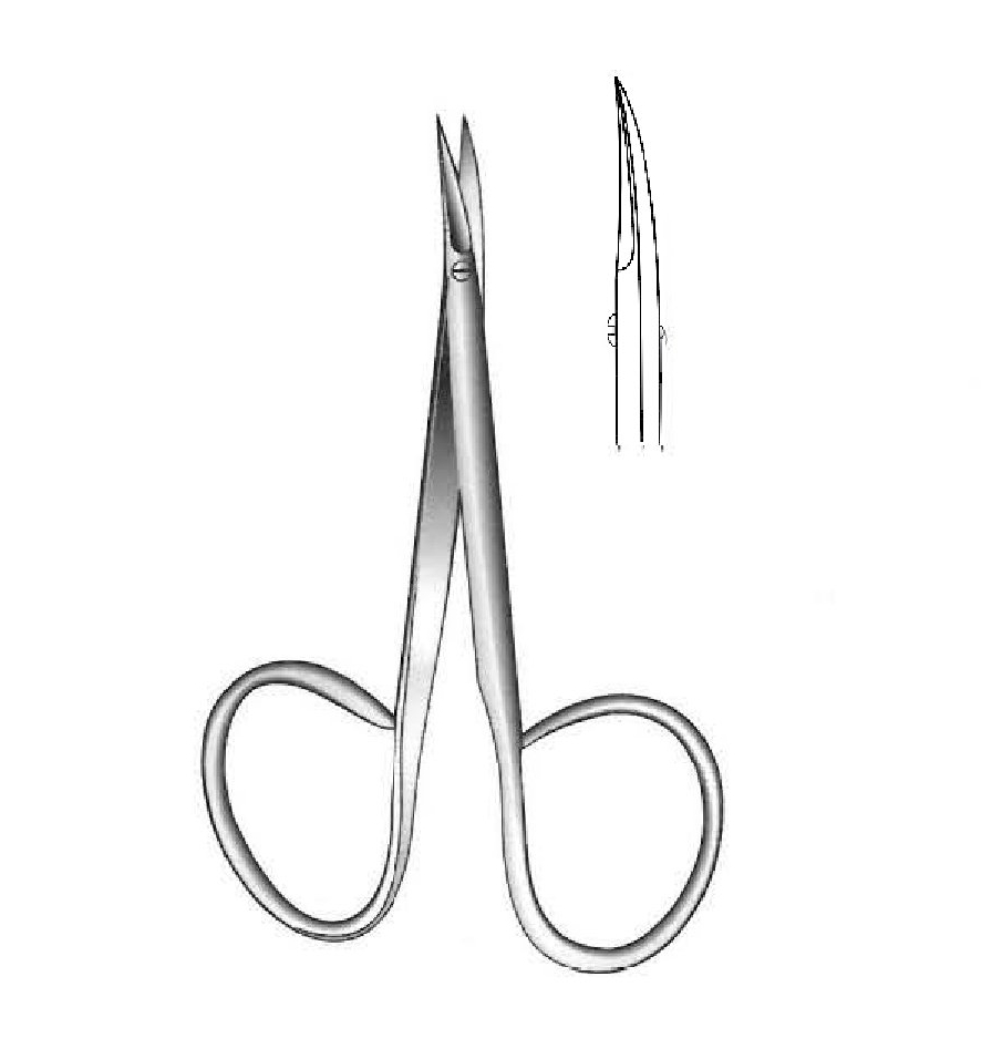 Tijera Ribbon Iris, curva, modelo miniatura