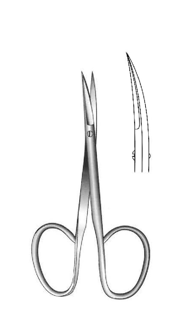 Ribbon iris scissors, curve, standard model