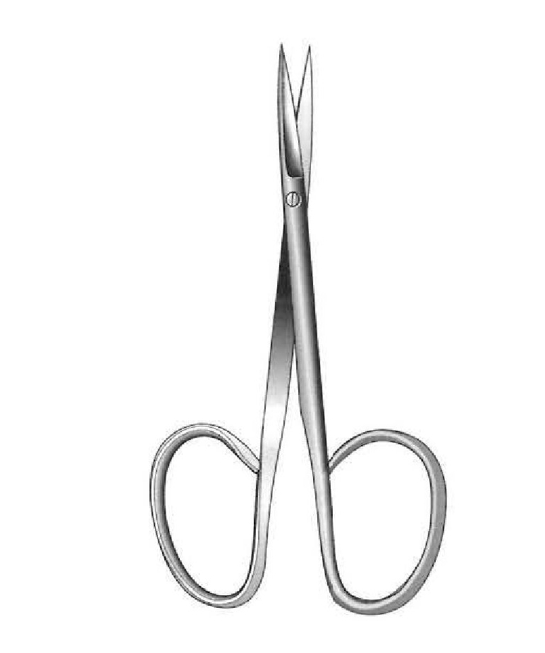 Ribbon iris scissors, straight, standard model