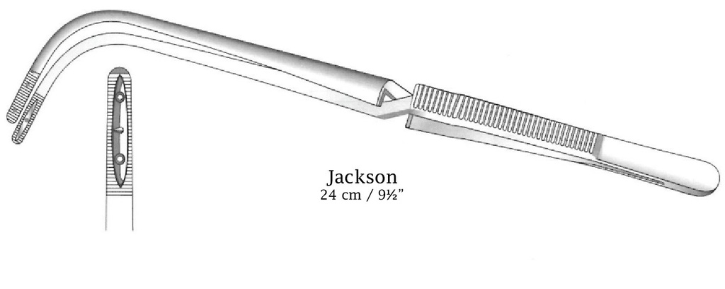 Pinza para tampón Jackson, dientes = 1:2