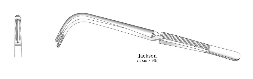 Pinza para tampón Jackson sin dientes