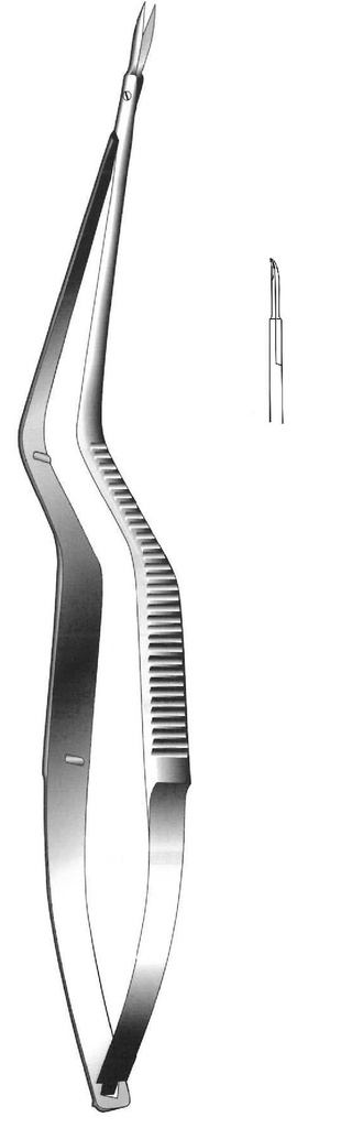 Micro tijera Jacobson Potts, curva, figura 4