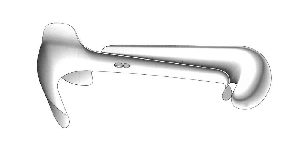 Espéculo vaginal Jayle - valva = 60 x 40 mm, 60 x 40 mm