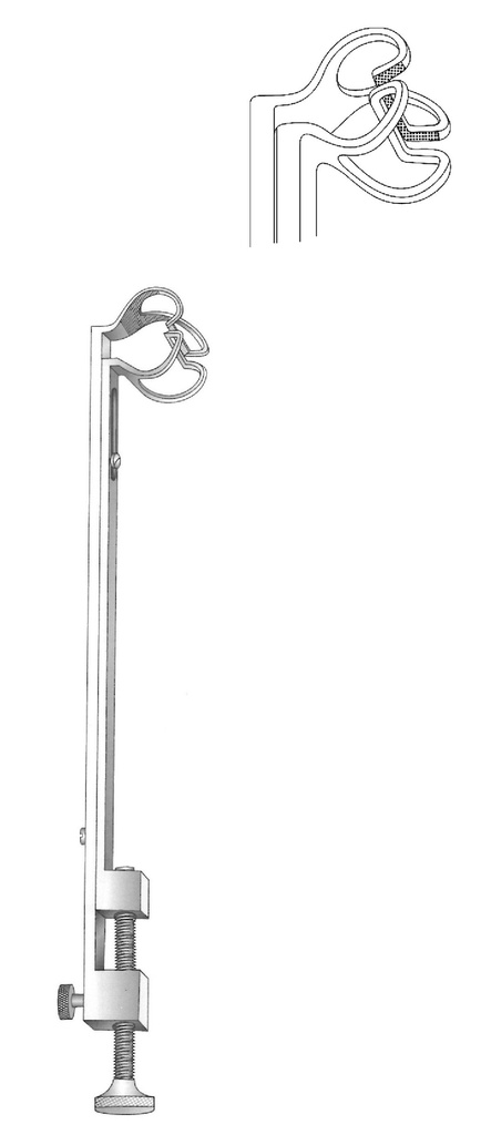 Johns Hopkins aorta clamp, size = 19 x 19 mm