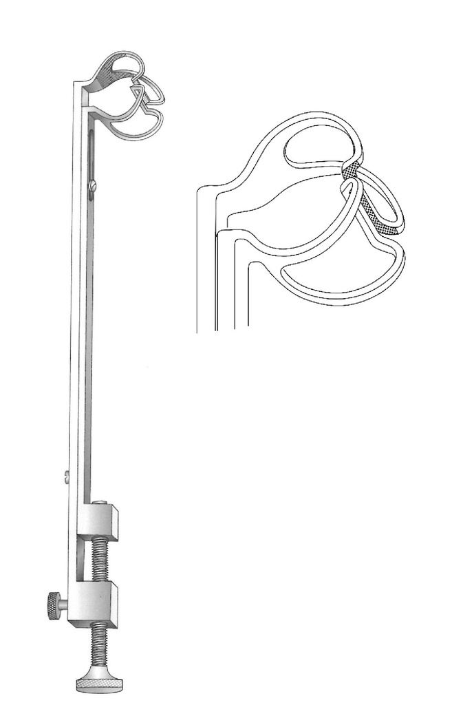 Johns Hopkins aorta clamp, size = 25 x 25 mm