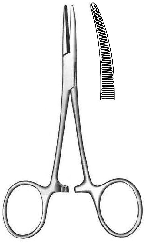 Jones arteries clamp, curve - length = 15 cm / 6 "